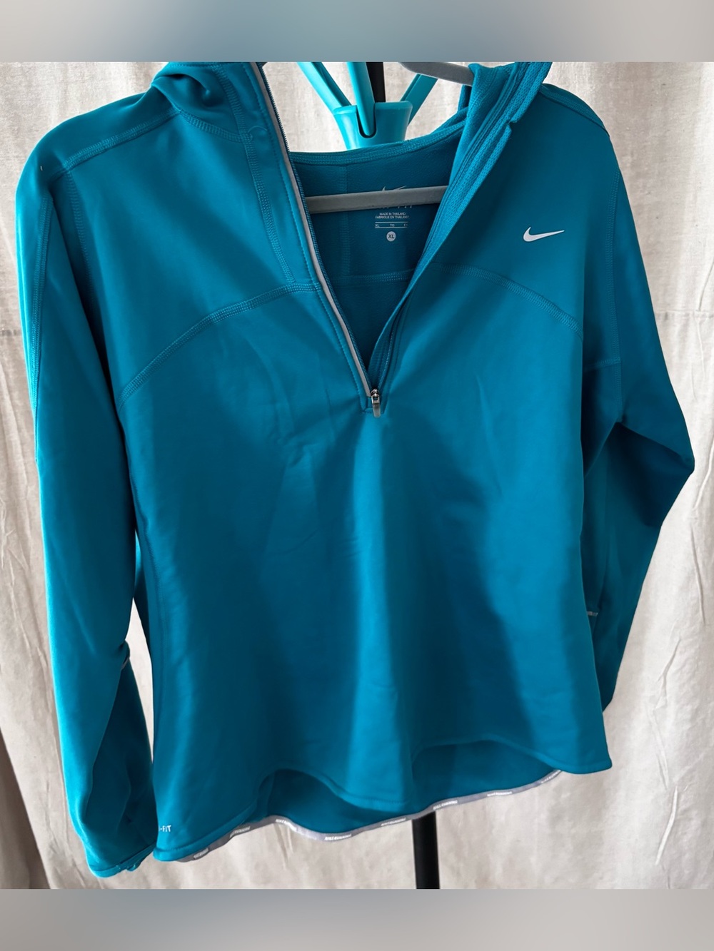 Nike Women's Teal Half-Zip Performance Pullover Hoodie